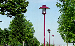 Steel poles for street lighting